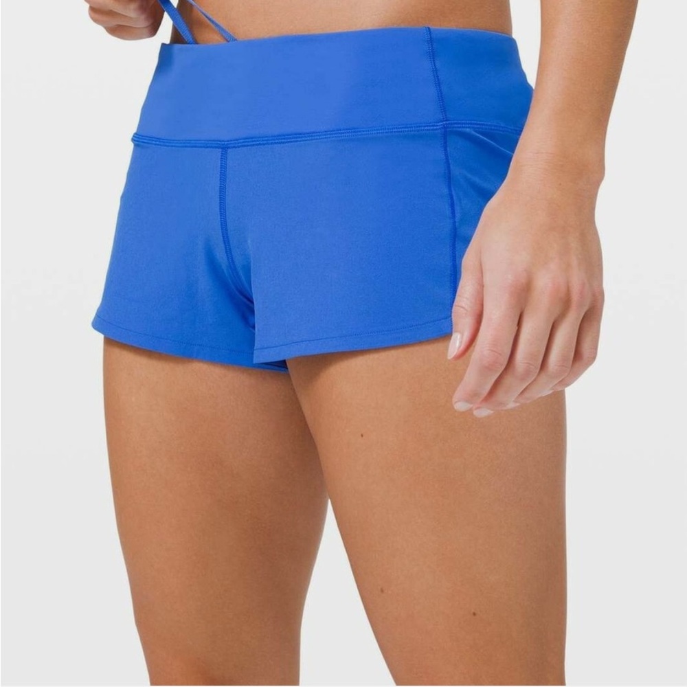 lululemon Speed Up Low-Rise Lined Shors 2.5" Women's Cyber Blue  Size 0 zero